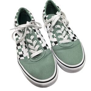 Vans Ward Sneaker, Youth Size 5, Green/White Checkered